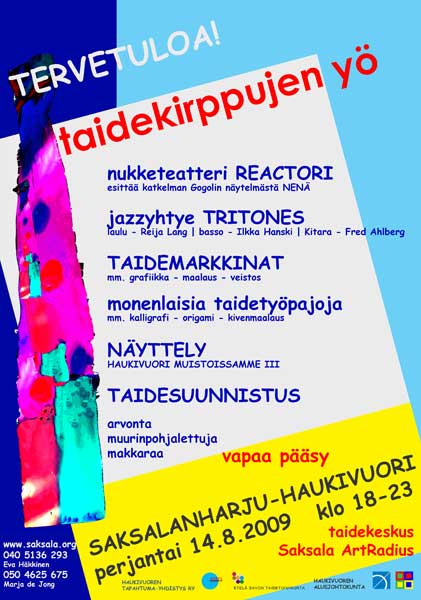 program taidekirppujen y� 2009