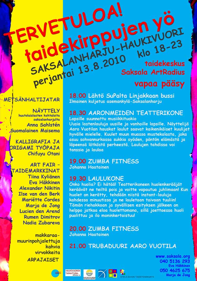 taidekirppujen y� 2010 on Saksalanharju