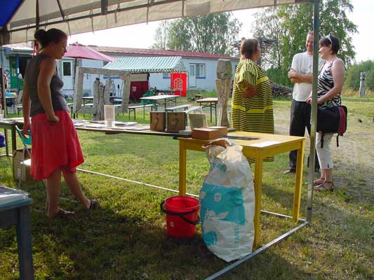 Ilse van den Berk is preparing her work for the event.