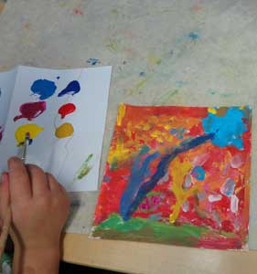 working in different layers intensify the painting