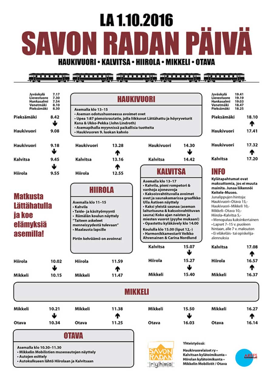 program and schedule SAVON-RADAN p�iv� 2016